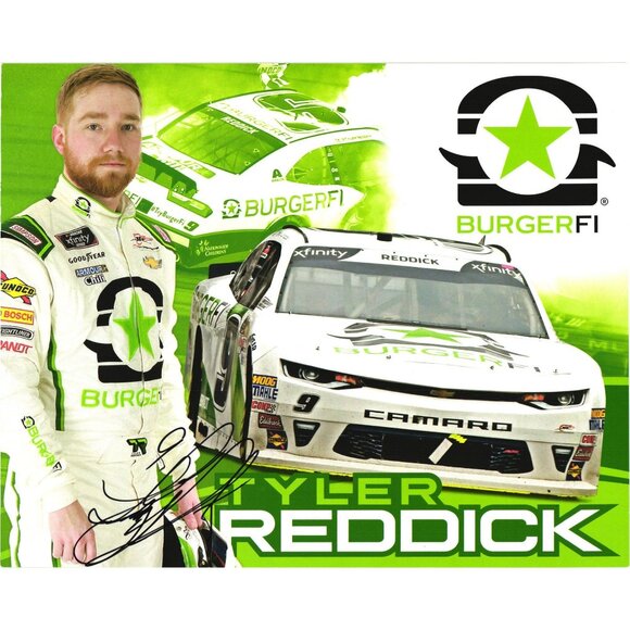 Tyler Reddick Signed BurgerFi NASCAR Hero Card 8x10 - Picture 1 of 2